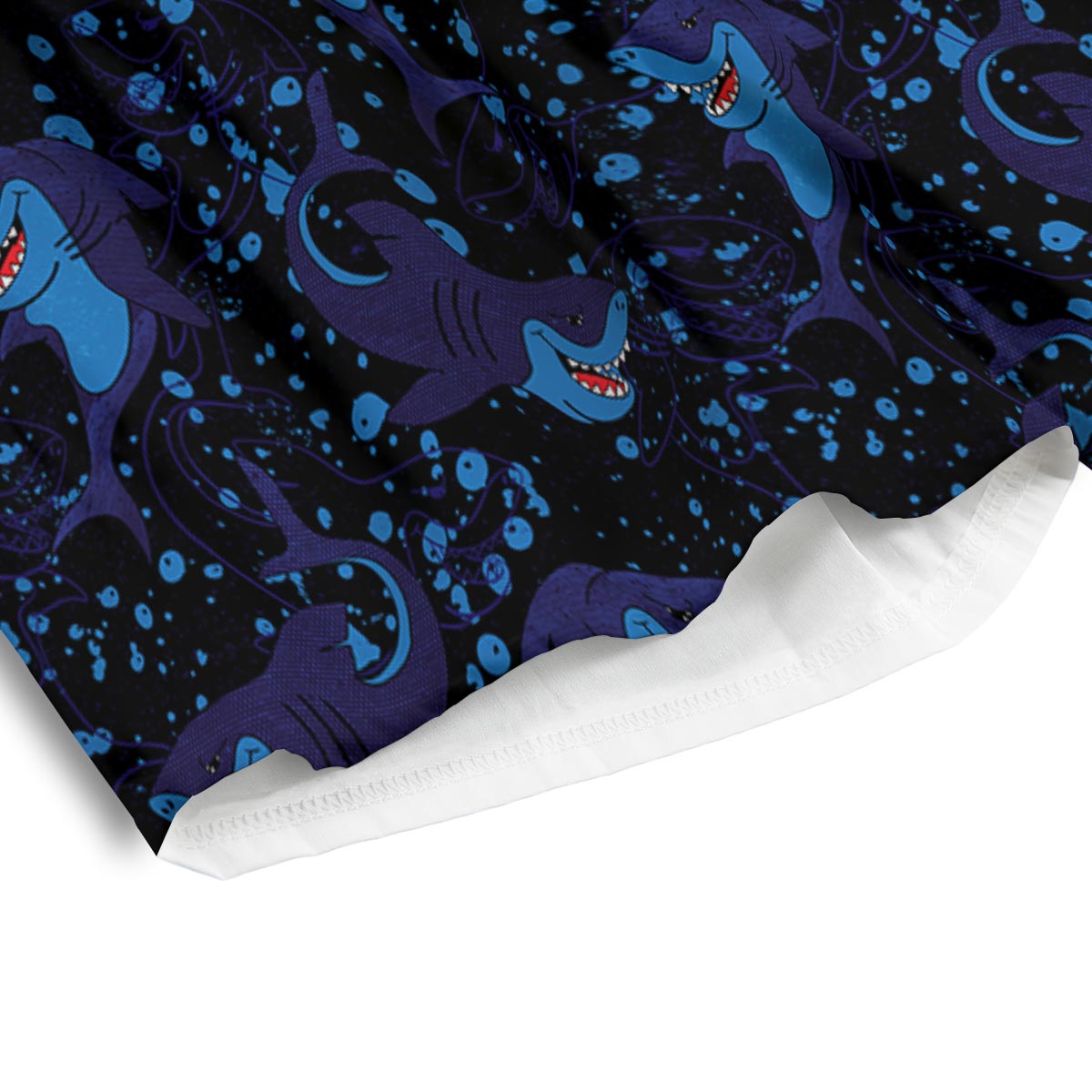Shark Smiley Print Pattern Men's Athletic Shorts