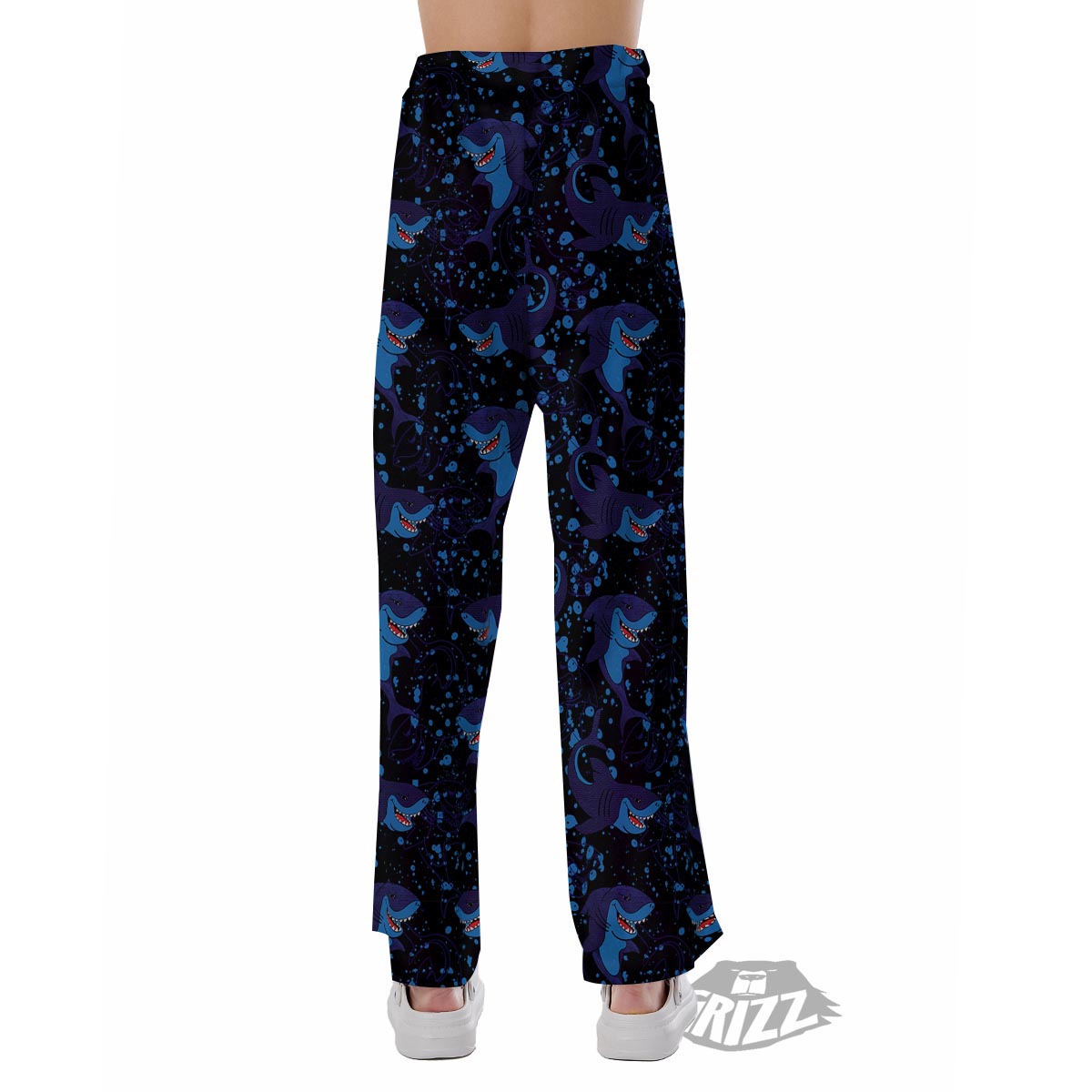 Shark Smiley Print Pattern Pajama Pants-grizzshop