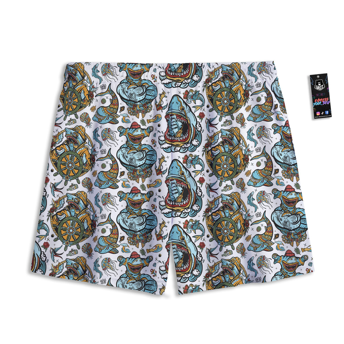 Star Cute Print Pattern Mesh Shorts
