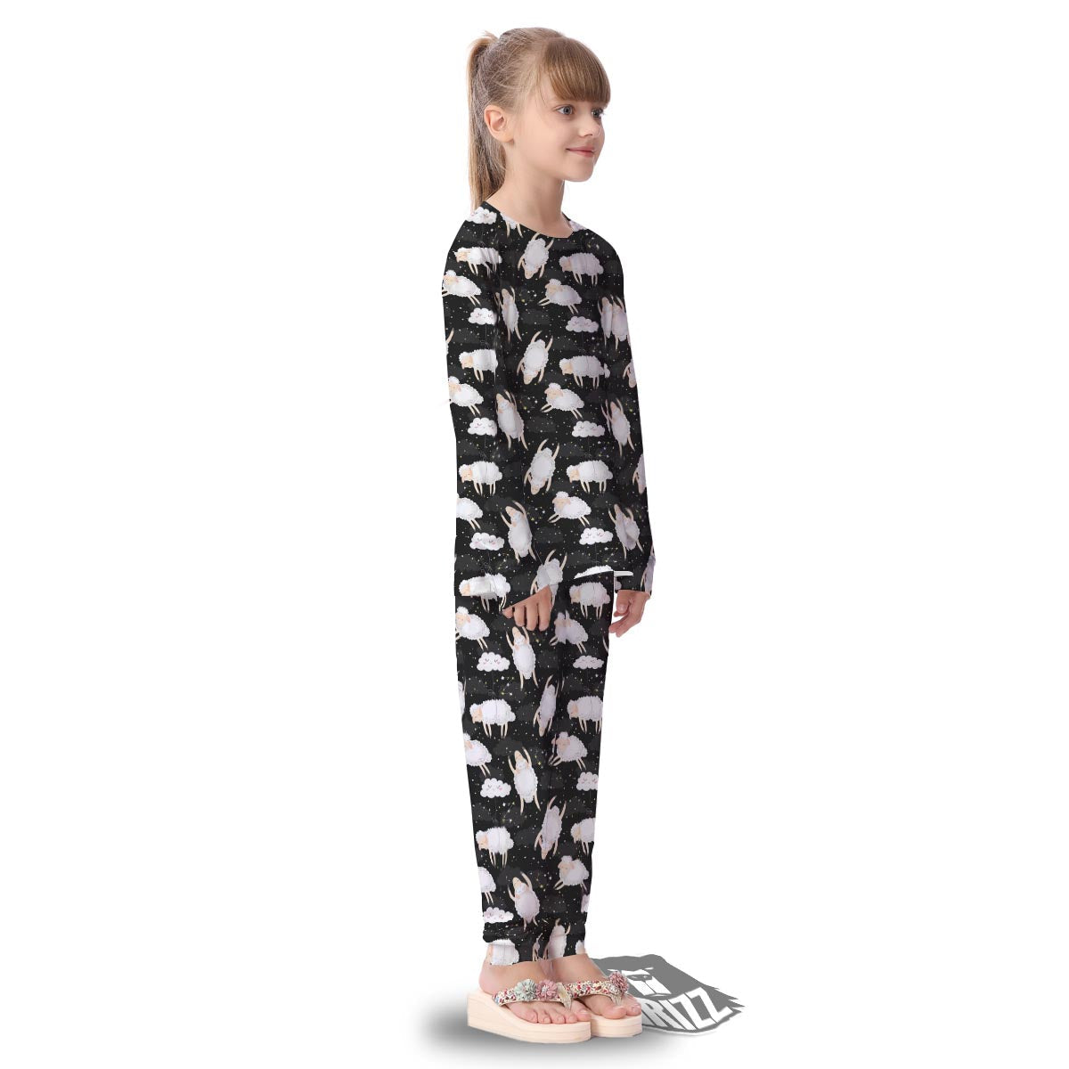 Sheep And Star Print Pattern Kid's Pajamas-grizzshop