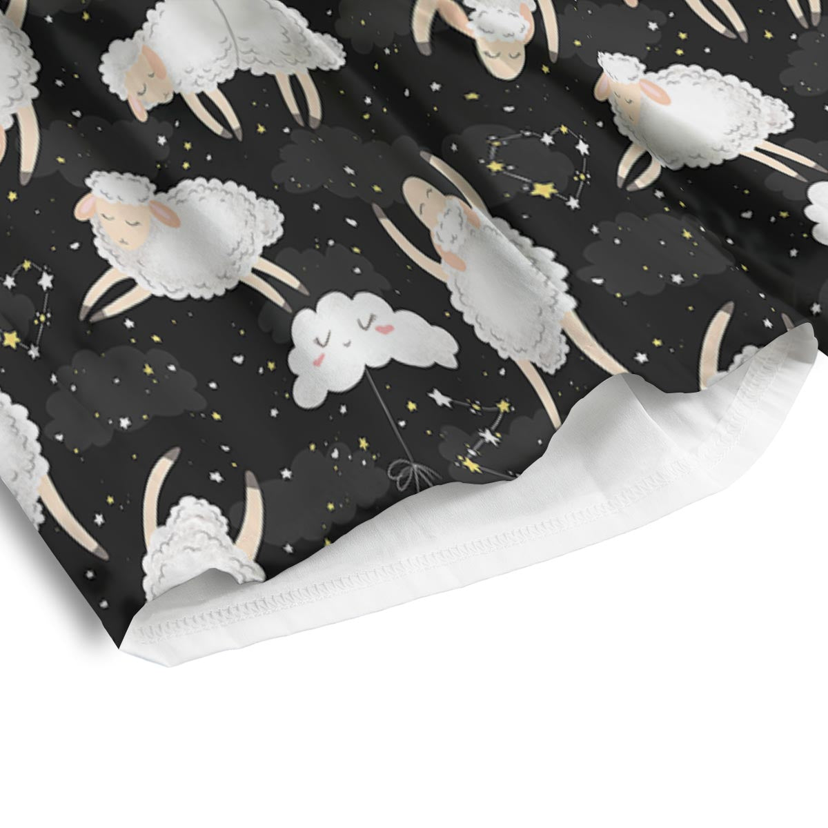 Sheep And Star Print Pattern Men's Athletic Shorts