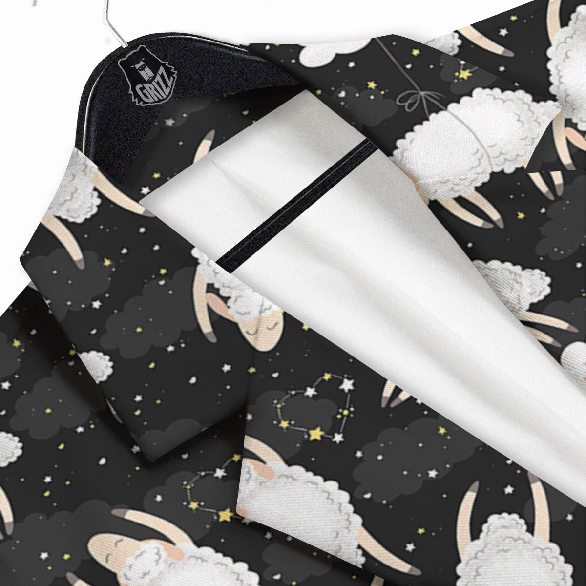 Sheep And Star Print Pattern Men's Sport Coat-grizzshop