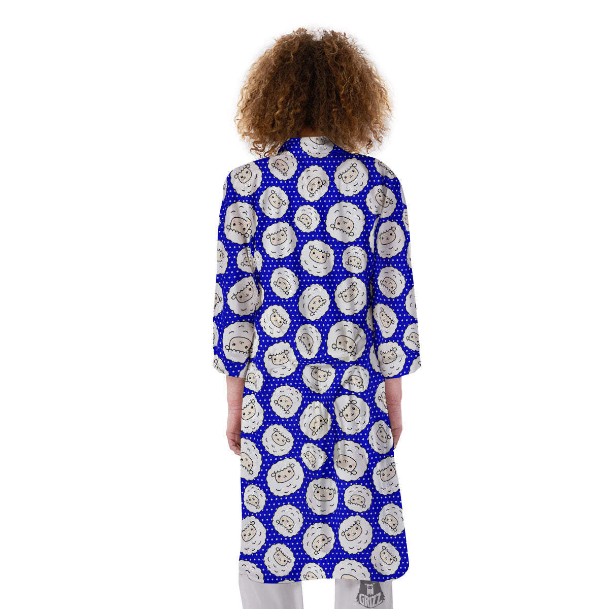 Sheep Cartoon Print Pattern Kimono-grizzshop