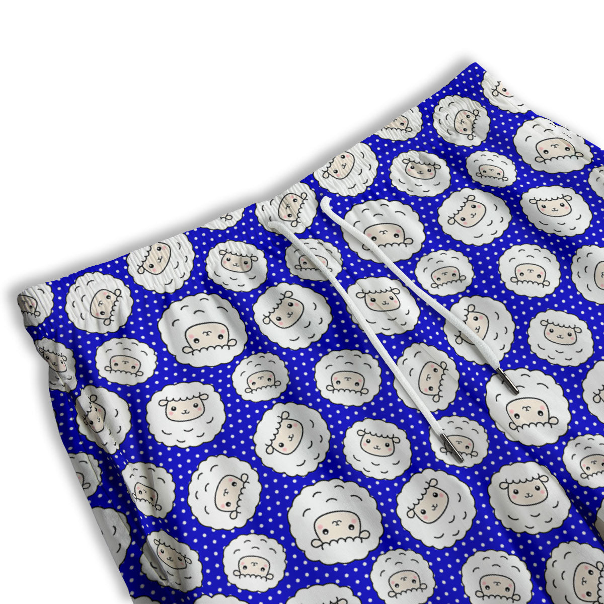 Sheep Cartoon Print Pattern Men's Athletic Shorts