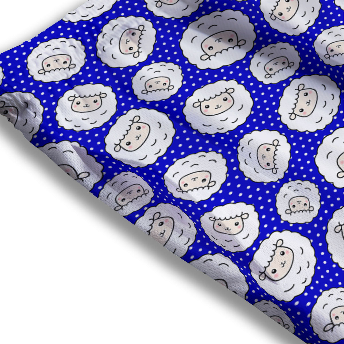 Sheep Cartoon Print Pattern Mesh Shorts-grizzshop