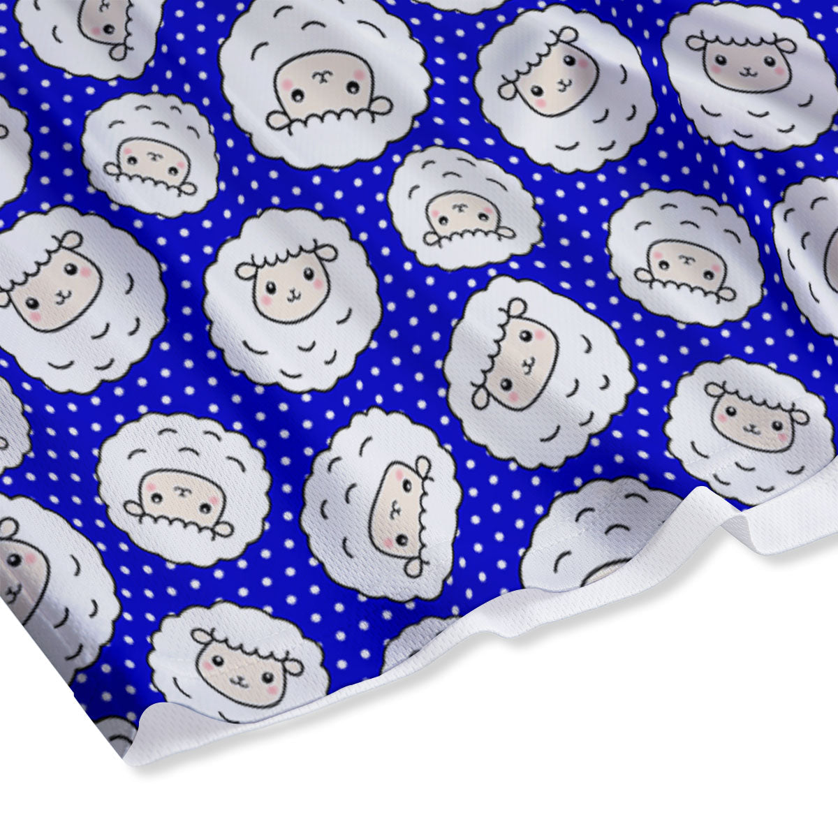 Sheep Cartoon Print Pattern Mesh Shorts-grizzshop