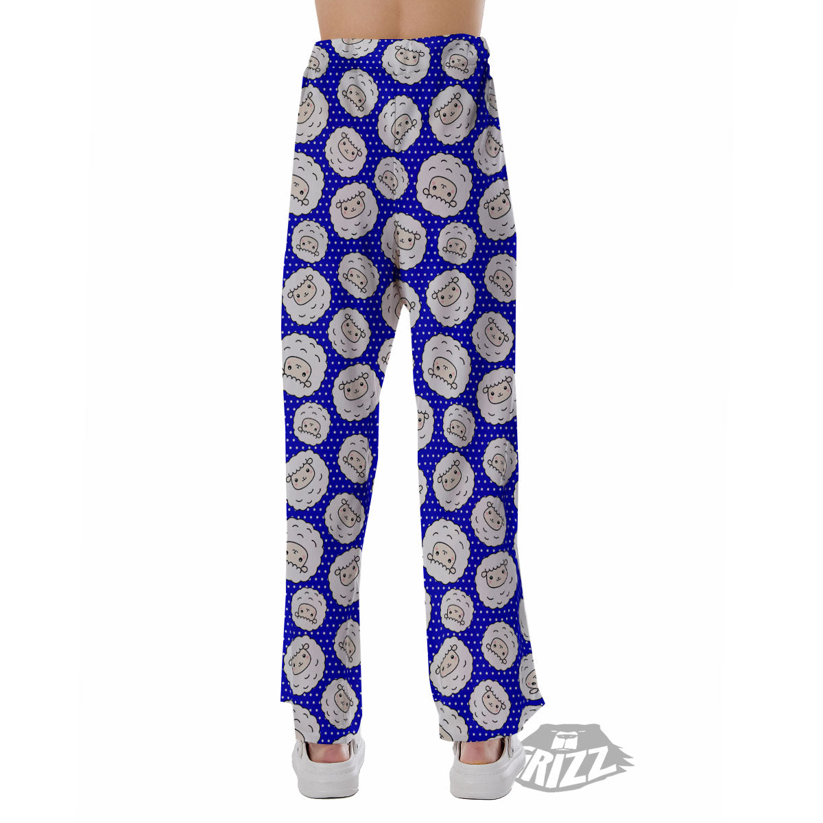 Sheep Cartoon Print Pattern Pajama Pants-grizzshop