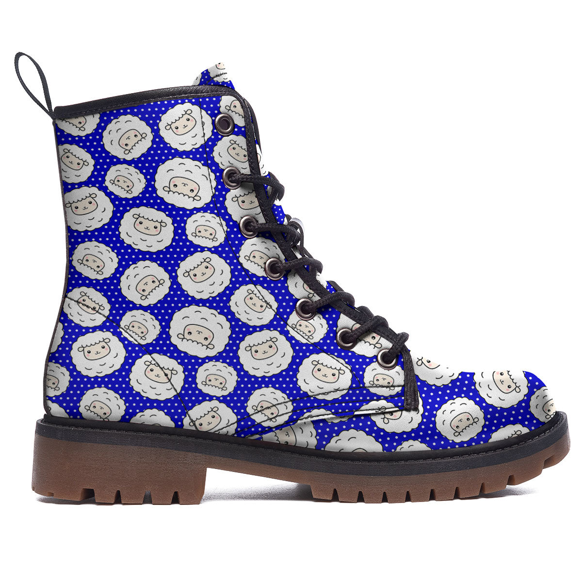 Sheep Cartoon Print Pattern Work Boots-grizzshop