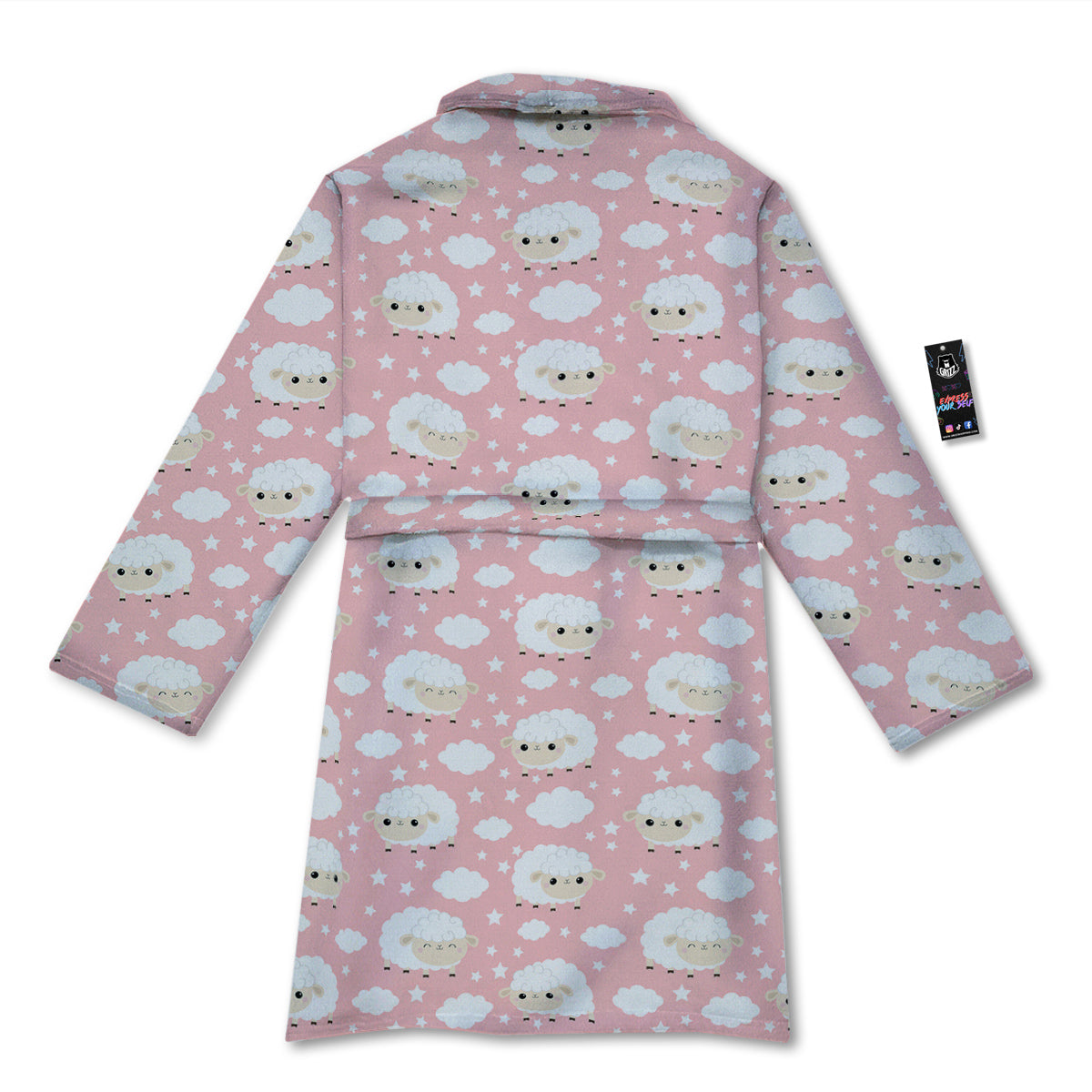 Sheep Cute Print Pattern Bathrobe-grizzshop
