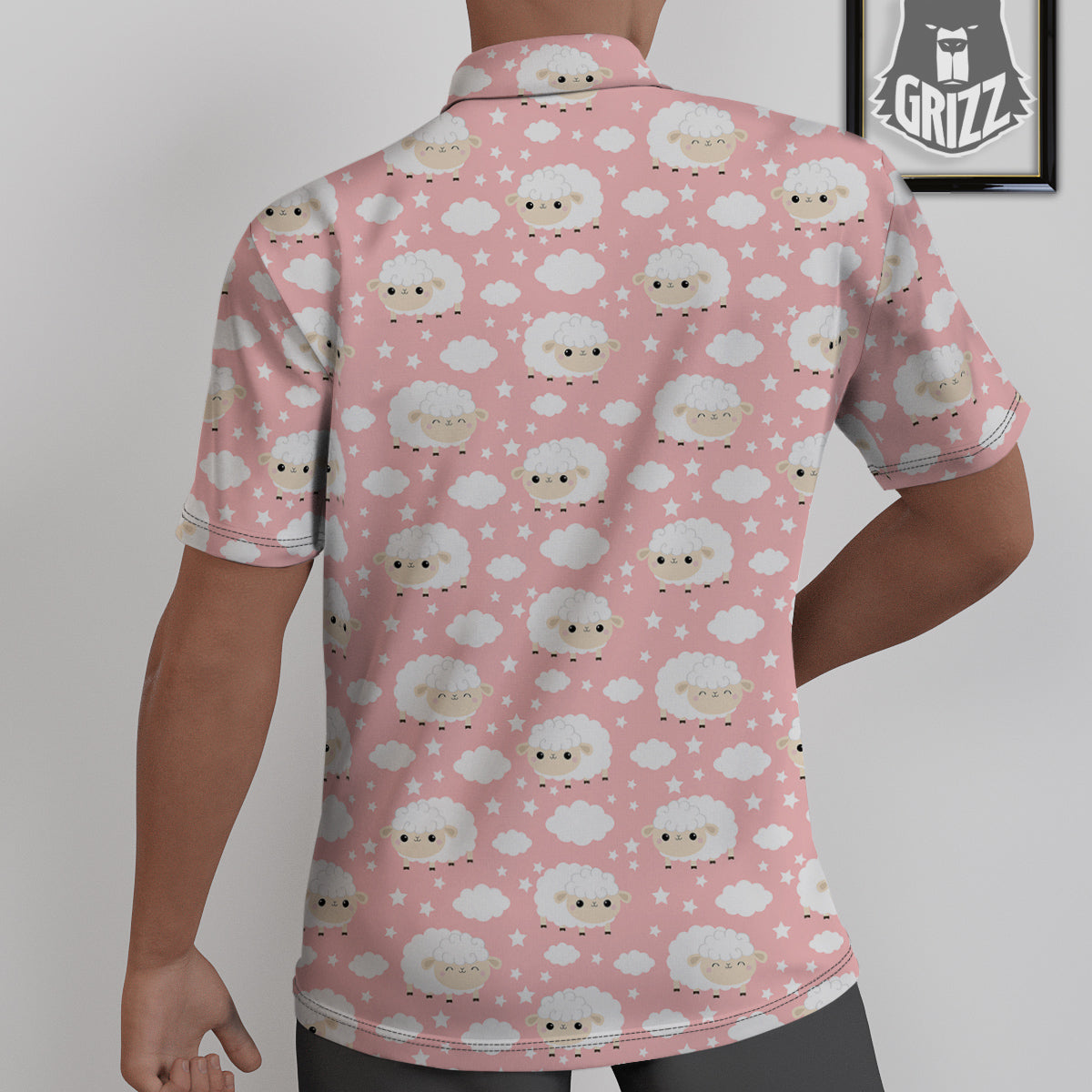 Sheep Cute Print Pattern Untucked Shirts-grizzshop