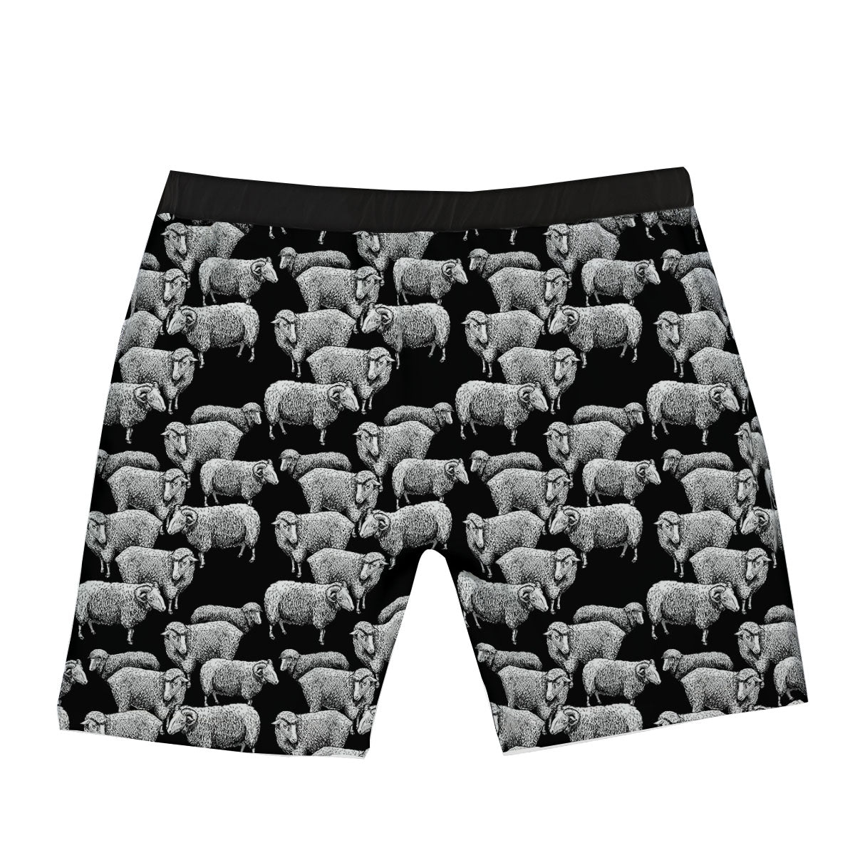 Sheep Doodle Print Pattern Boxer Briefs-grizzshop