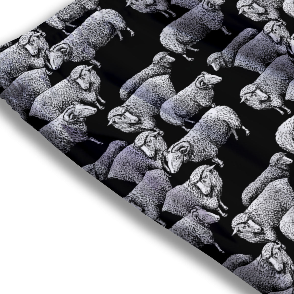 Sheep Doodle Print Pattern Mesh Shorts
