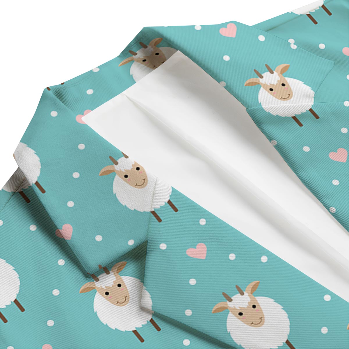 Sheep Goat Pattern Print Men's Blazer-grizzshop