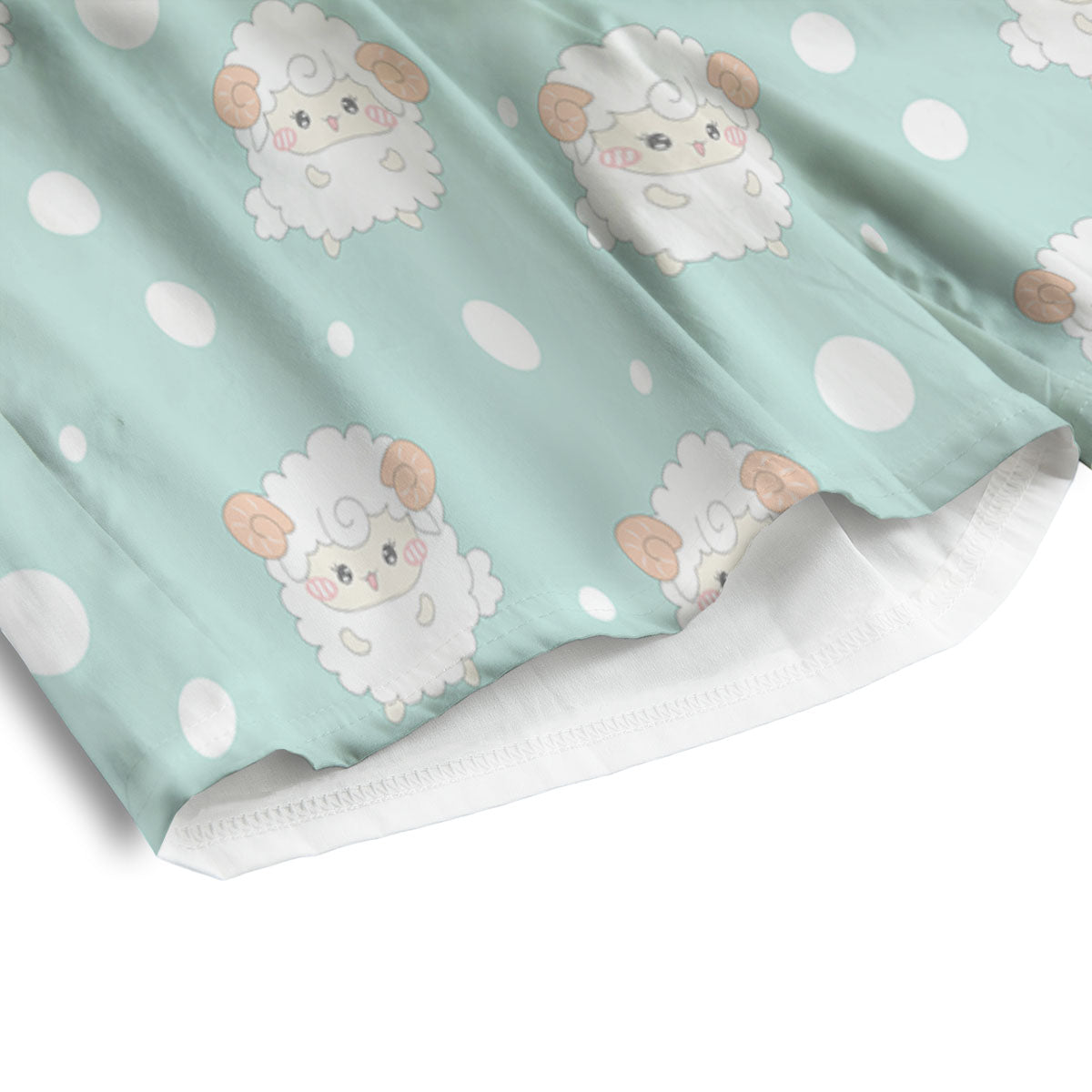 Sheep Kawaii Print Pattern Men's Athletic Shorts