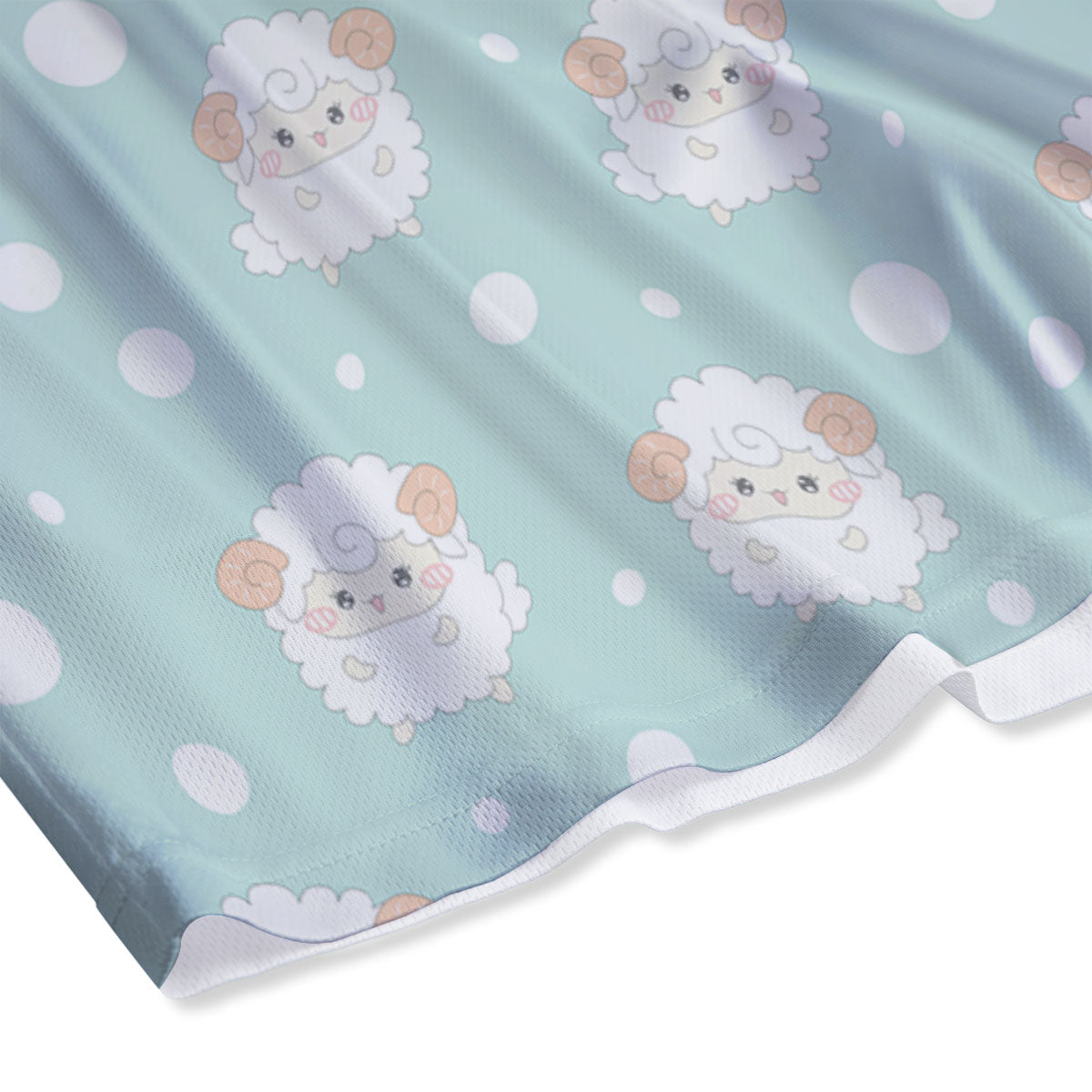 Sheep Kawaii Print Pattern Mesh Shorts