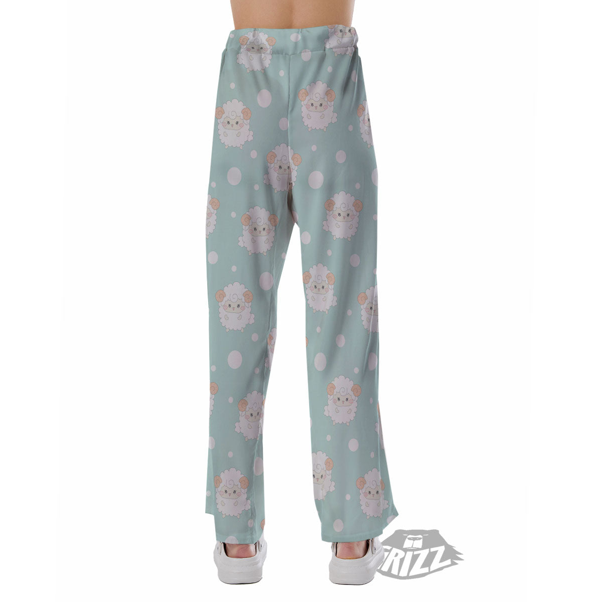 Sheep Kawaii Print Pattern Pajama Pants-grizzshop