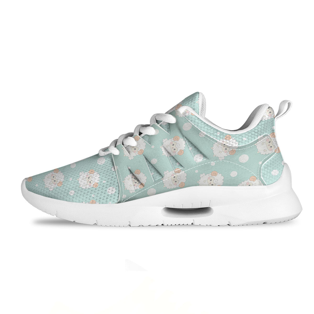 Sheep Kawaii Print Pattern Tennis Shoes-grizzshop
