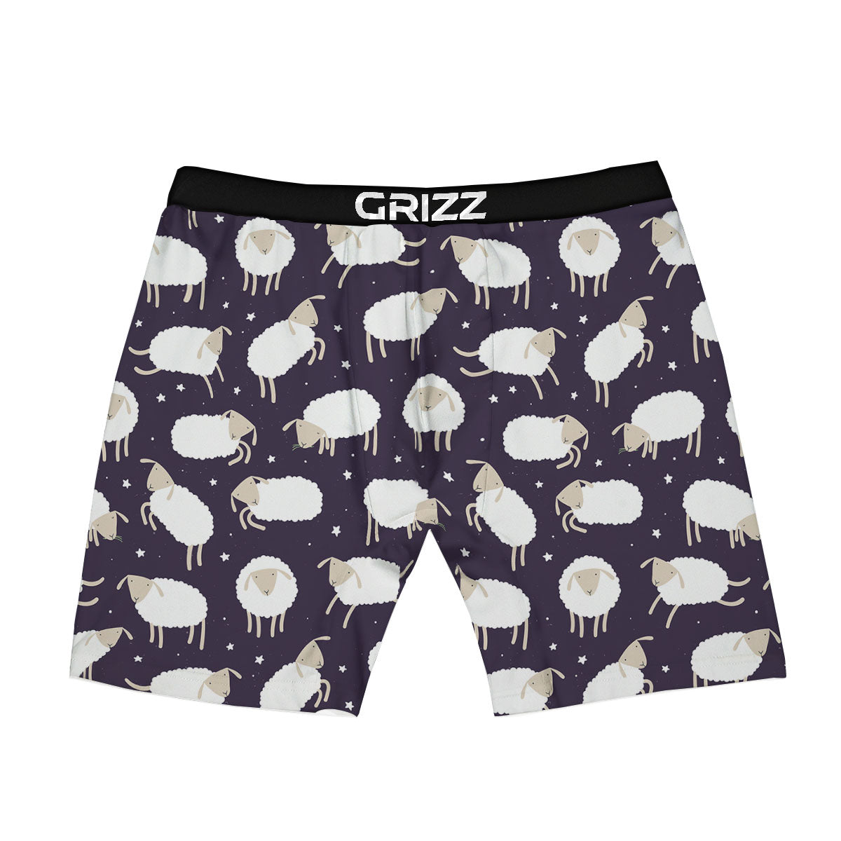 Sheep Print Pattern Boxer Briefs-grizzshop