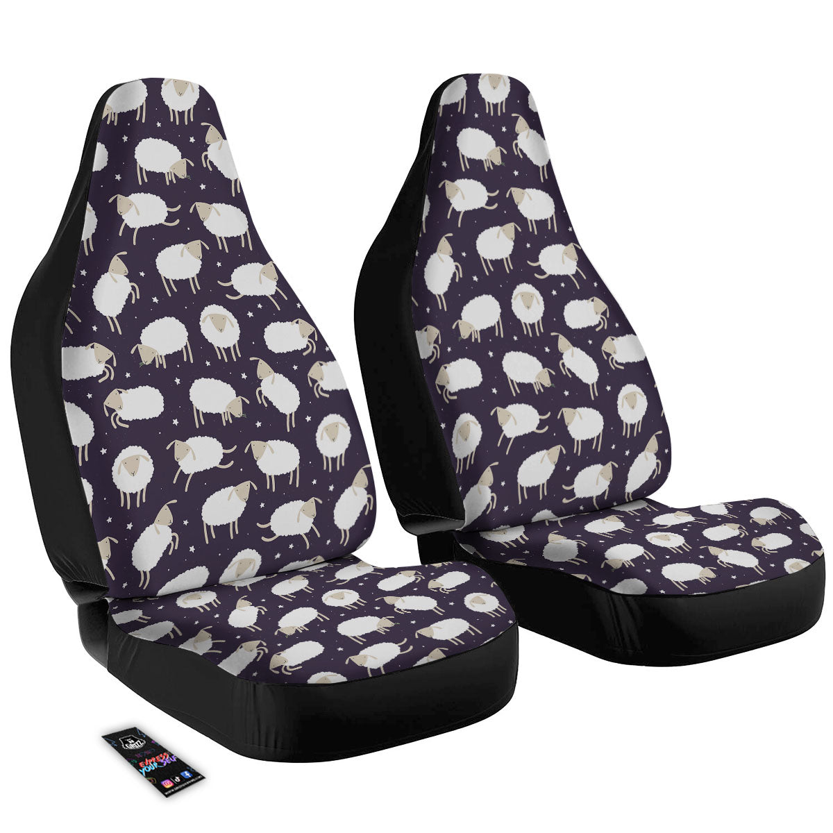 Sheep Print Pattern Car Seat Covers-grizzshop