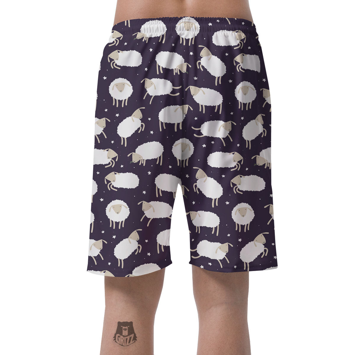 Sheep Print Pattern Men's Shorts-grizzshop