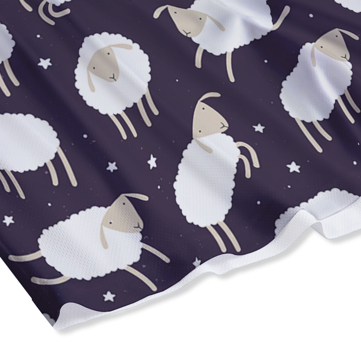 Sheep Print Pattern Mesh Shorts
