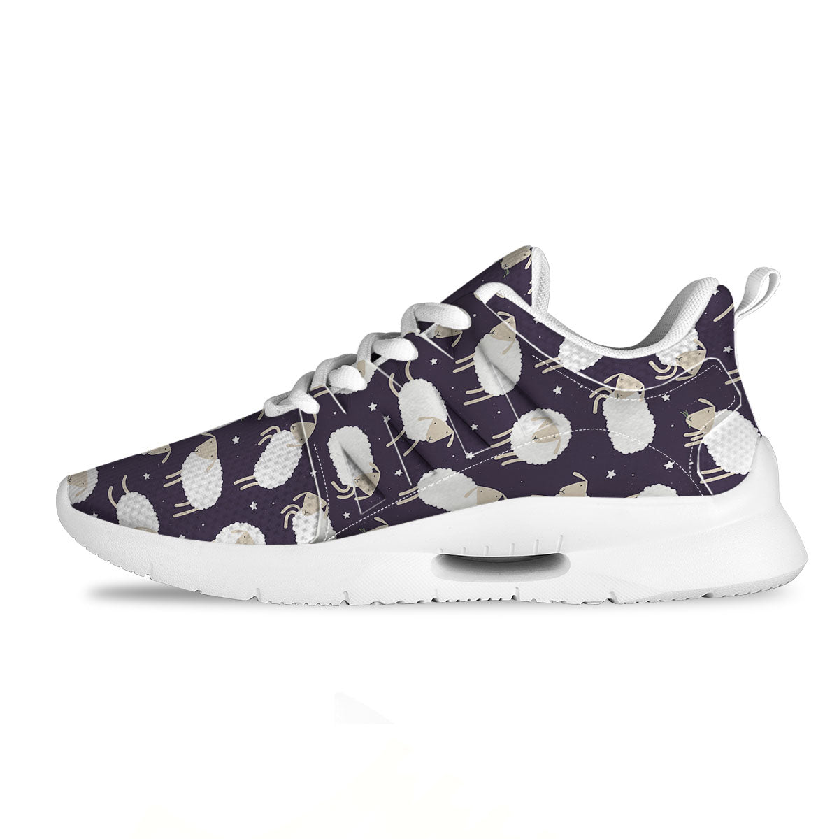 Sheep Print Pattern Tennis Shoes-grizzshop