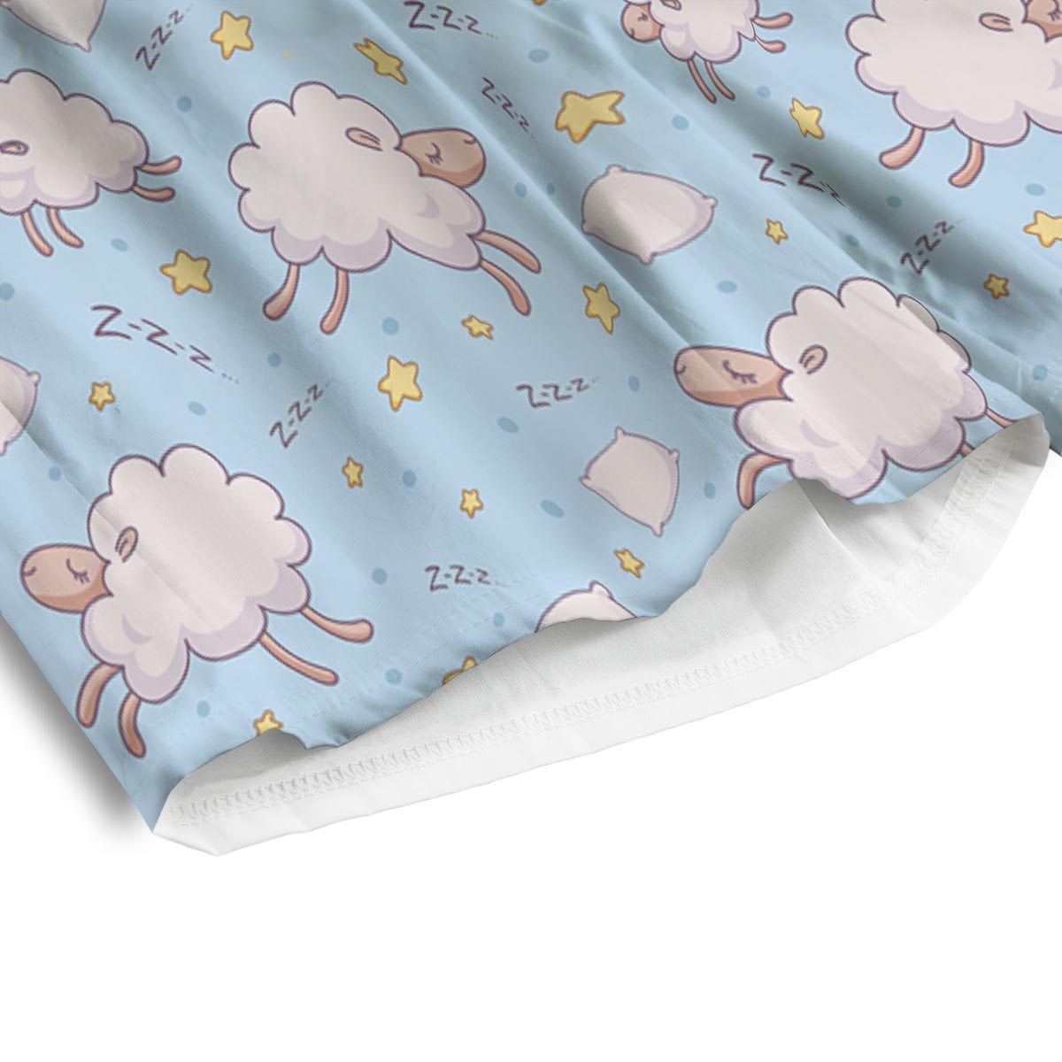 Sheep Sleeping Print Pattern Men's Athletic Shorts