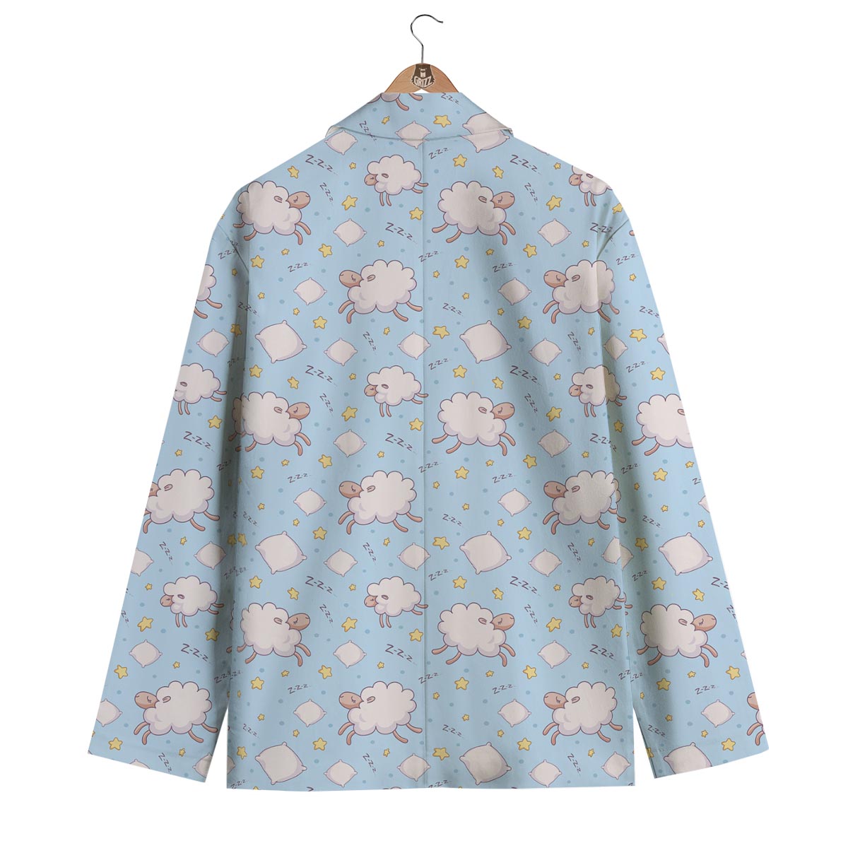 Sheep Sleeping Print Pattern Men's Blazer-grizzshop