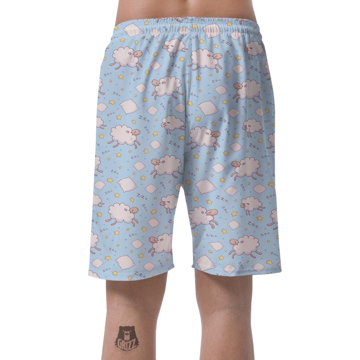 Sheep Sleeping Print Pattern Men's Shorts-grizzshop