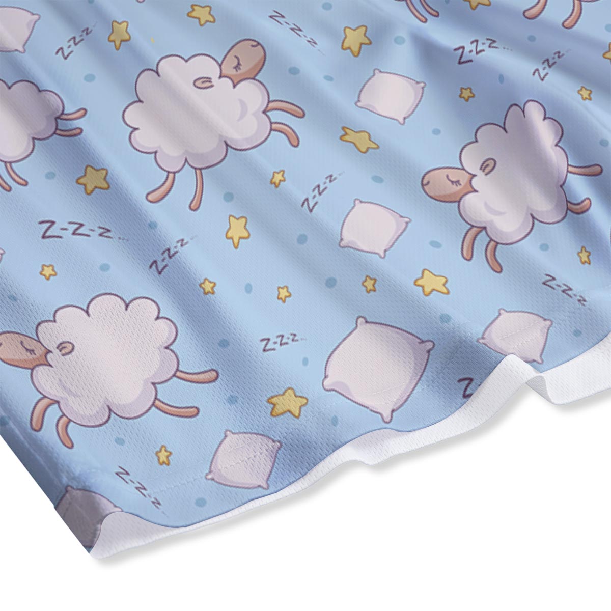 Sheep Sleeping Print Pattern Mesh Shorts