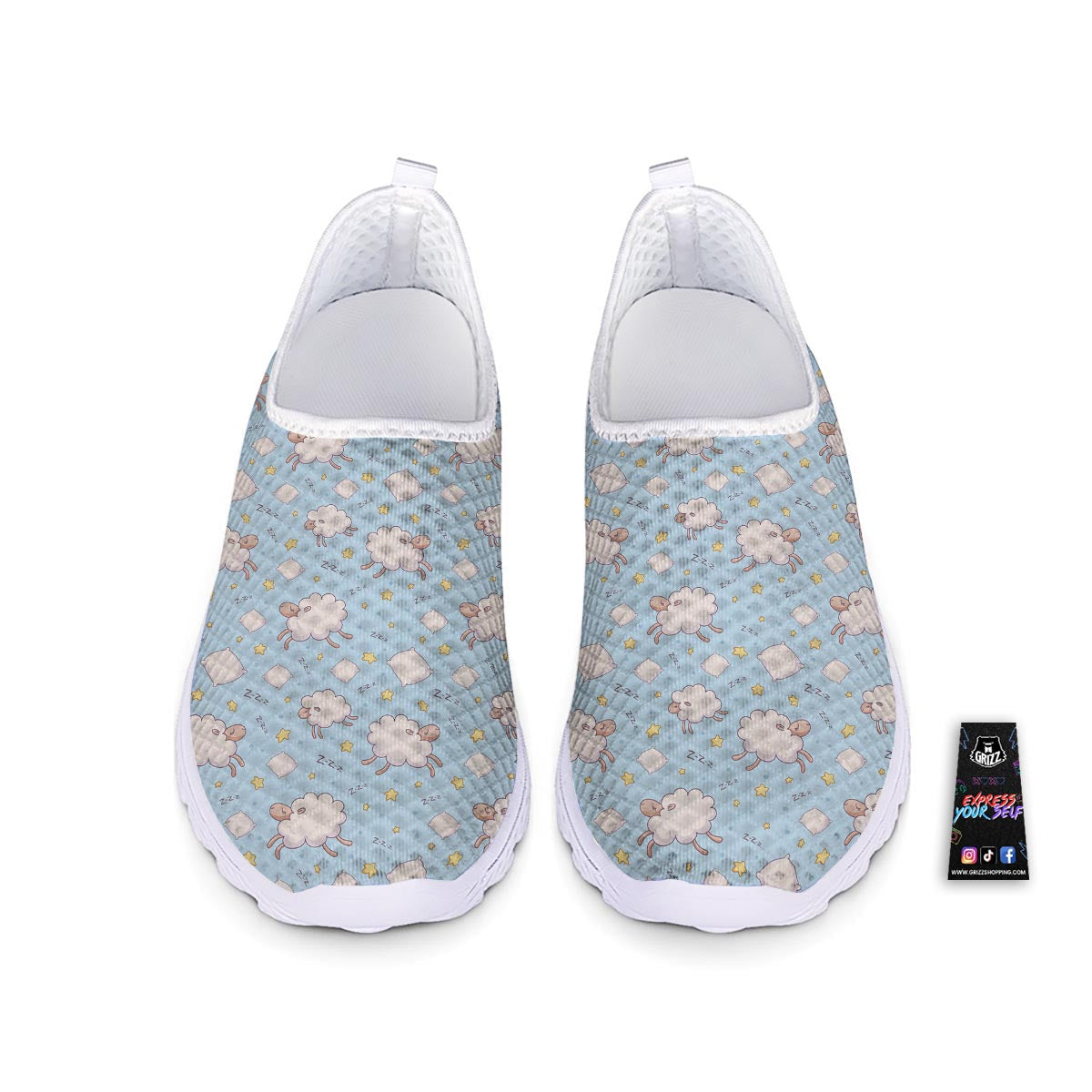 Sheep Sleeping Print Pattern Nurse Shoes-grizzshop