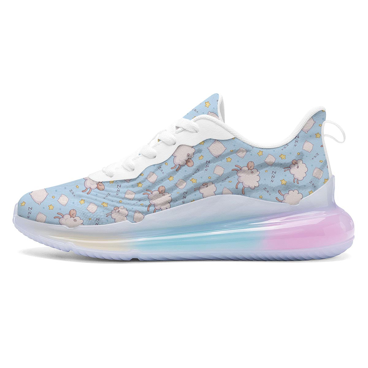 Sheep Sleeping Print Pattern Running Sneakers-grizzshop