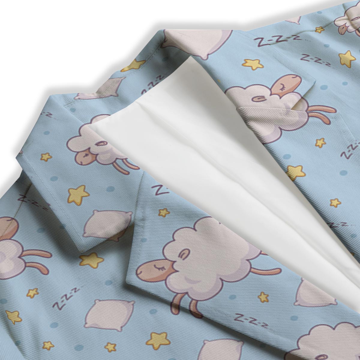 Sheep Sleeping Print Pattern Women's Blazer-grizzshop