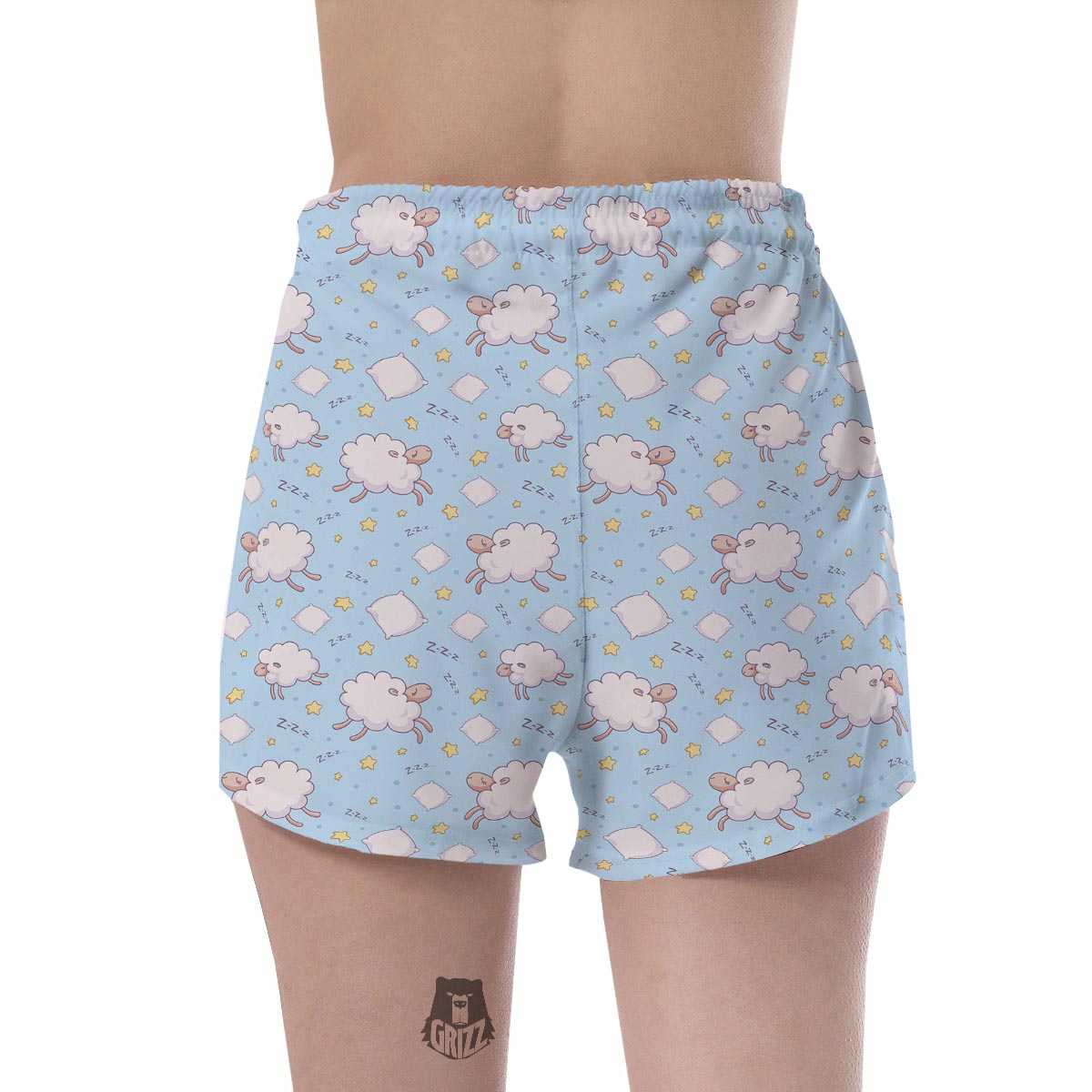 Sheep Sleeping Print Pattern Women's Shorts-grizzshop