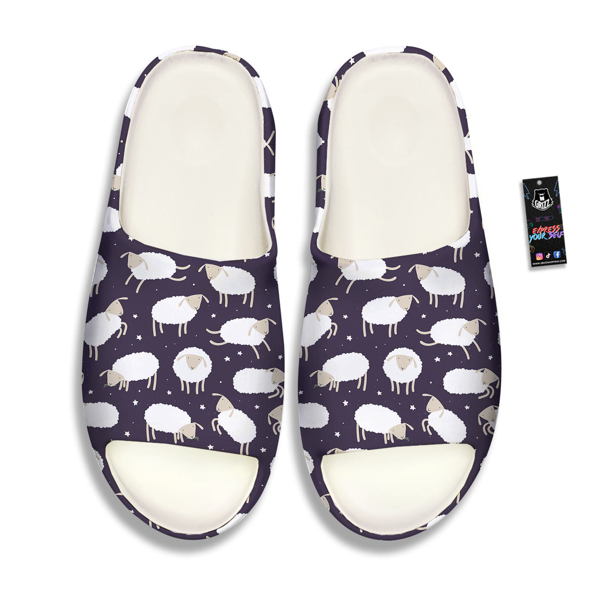 Sheep Print Pattern Sandals-grizzshop