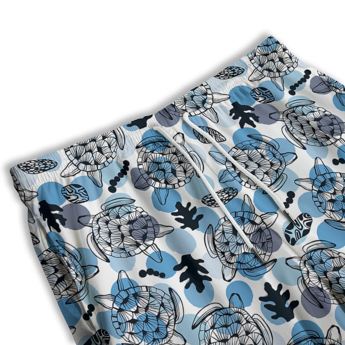 Shell Sea Turtle Print Pattern Men's Athletic Shorts-grizzshop