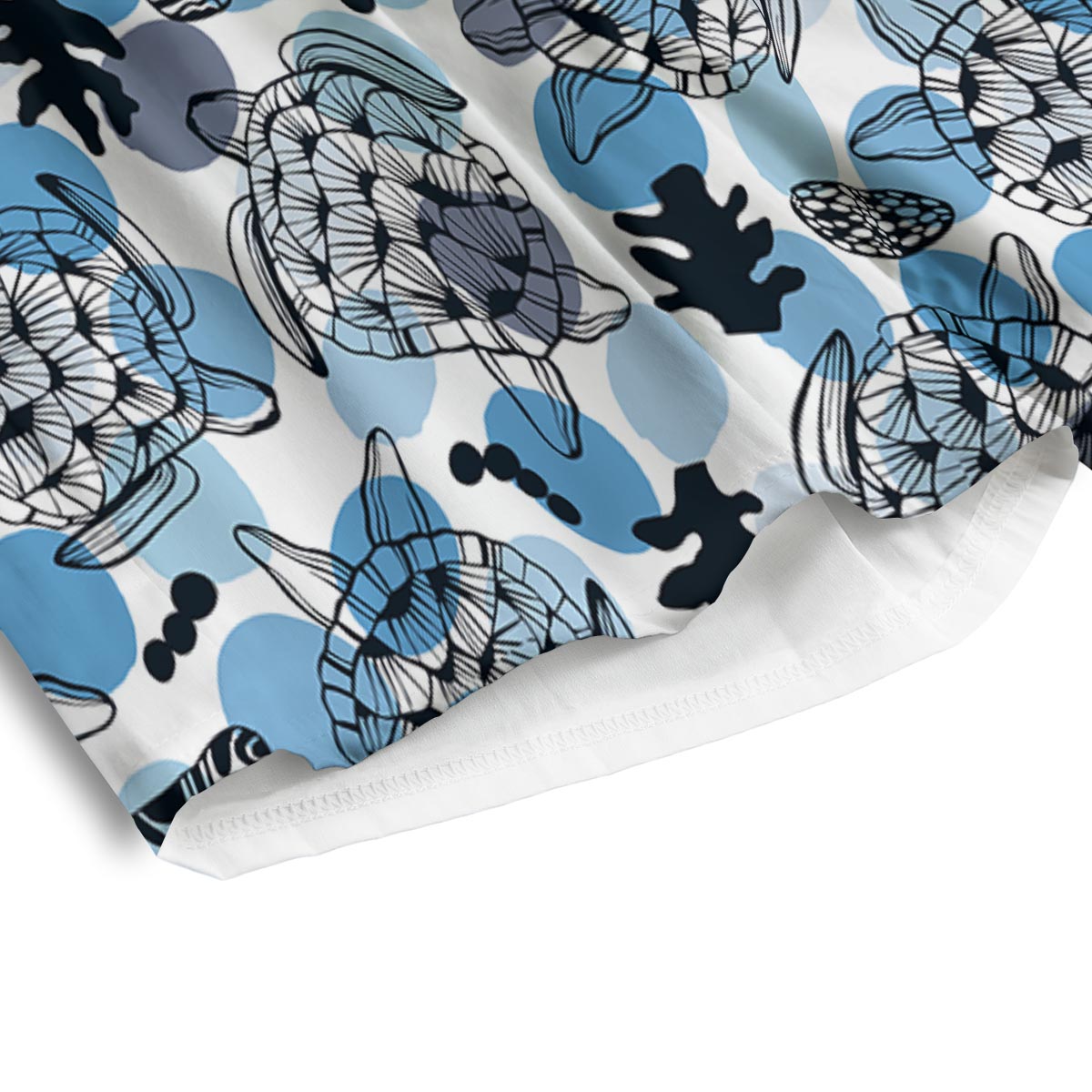 Shell Sea Turtle Print Pattern Men's Athletic Shorts-grizzshop