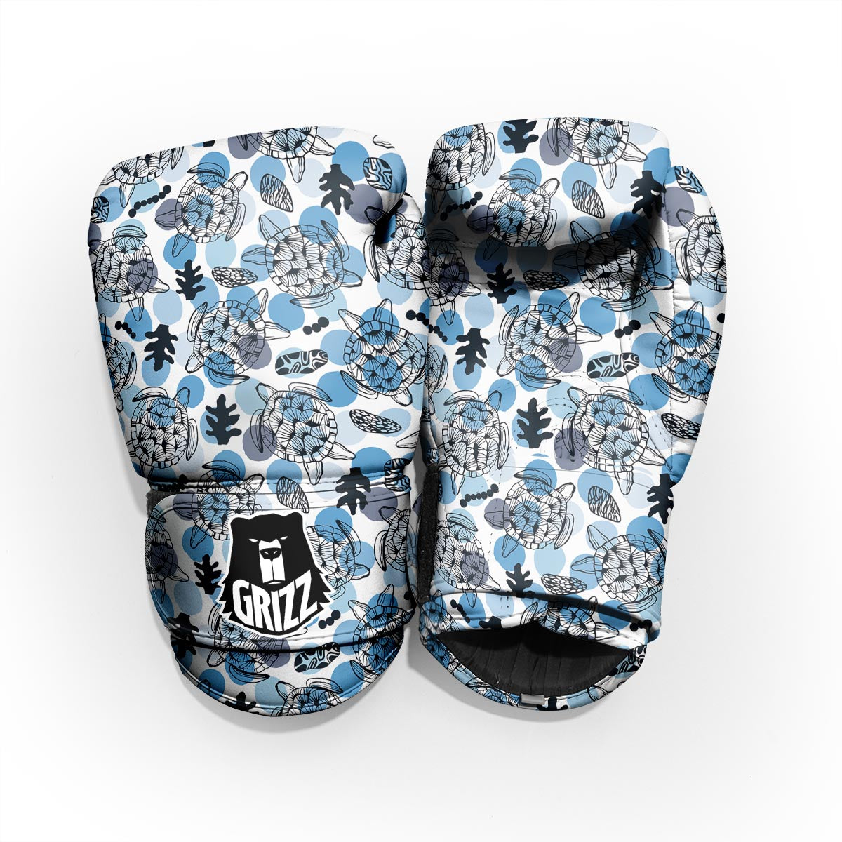 Shell Sea Turtle Print Pattern Sparring Gloves-grizzshop