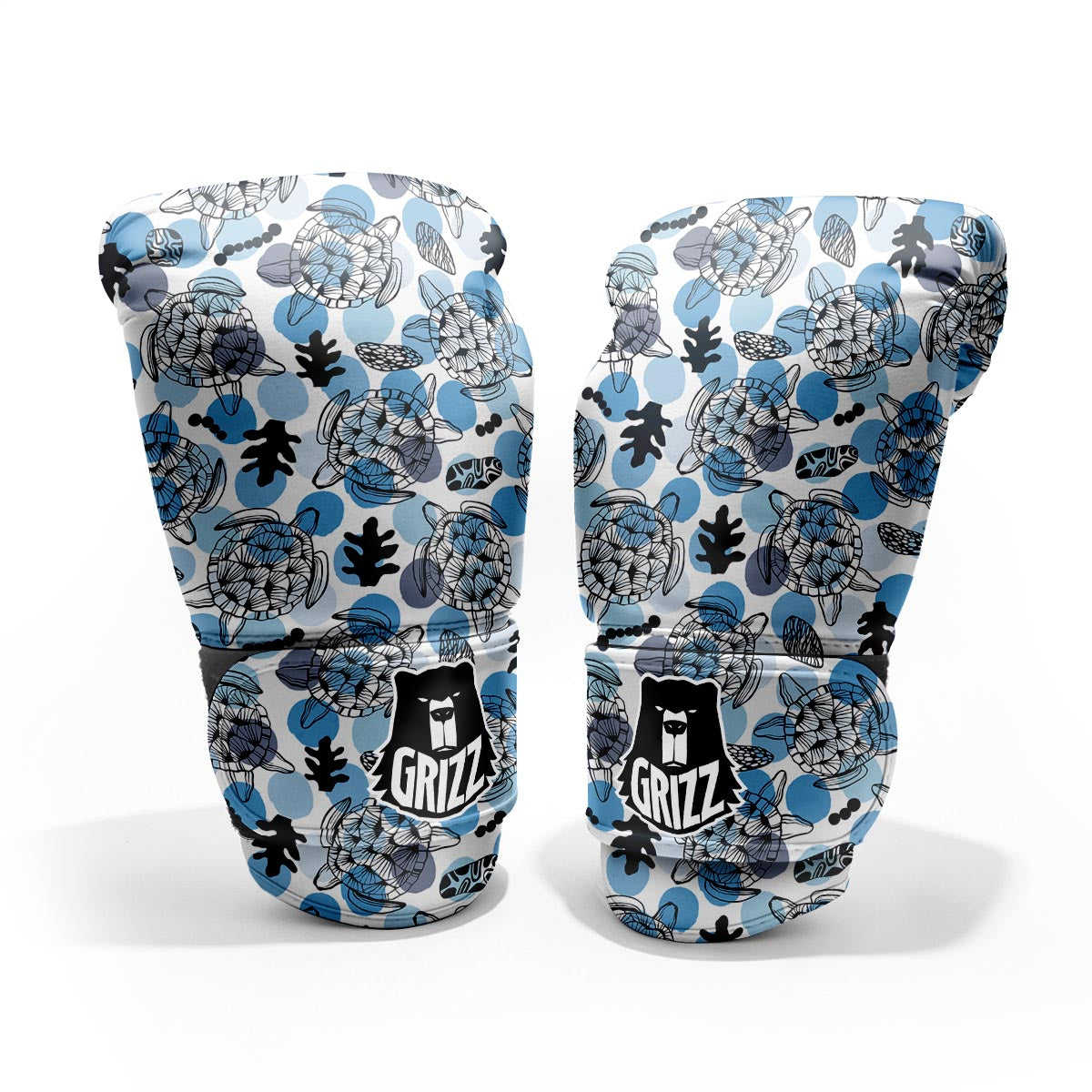 Shell Sea Turtle Print Pattern Sparring Gloves-grizzshop