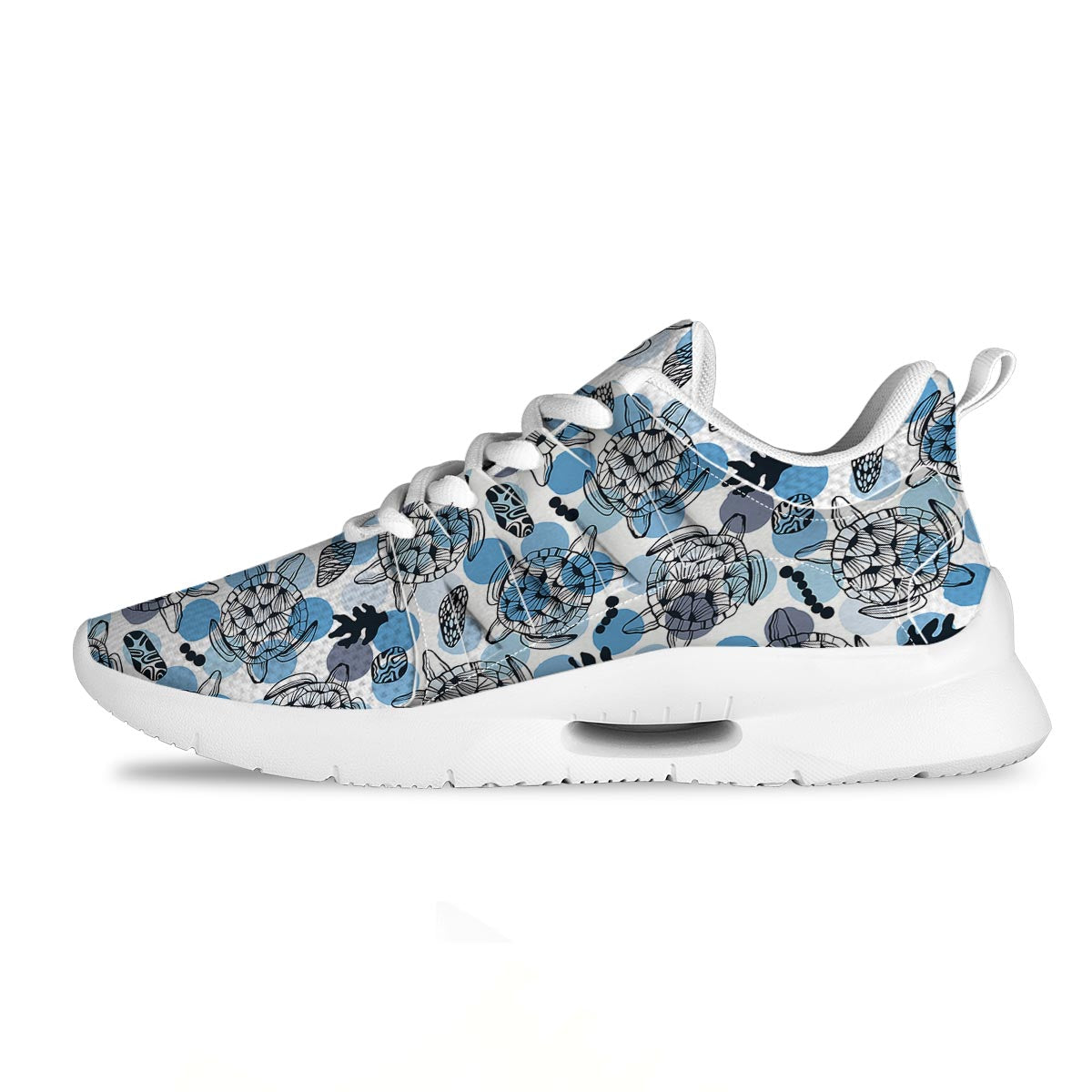 Shell Sea Turtle Print Pattern Tennis Shoes-grizzshop