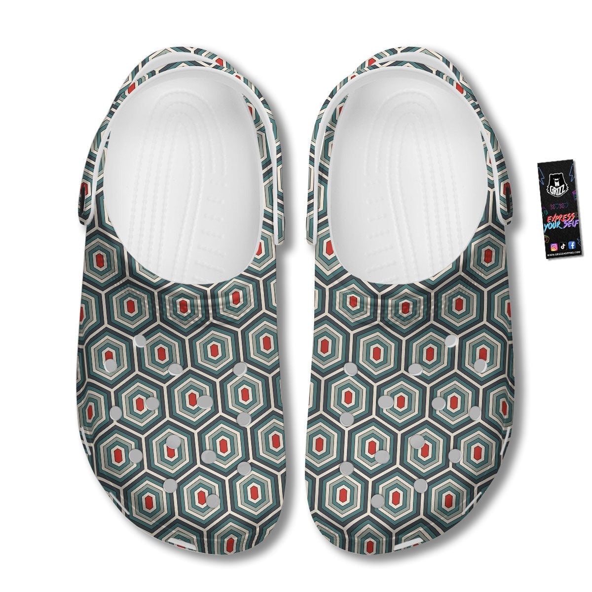 Shell Turtle Print Pattern Clog-grizzshop