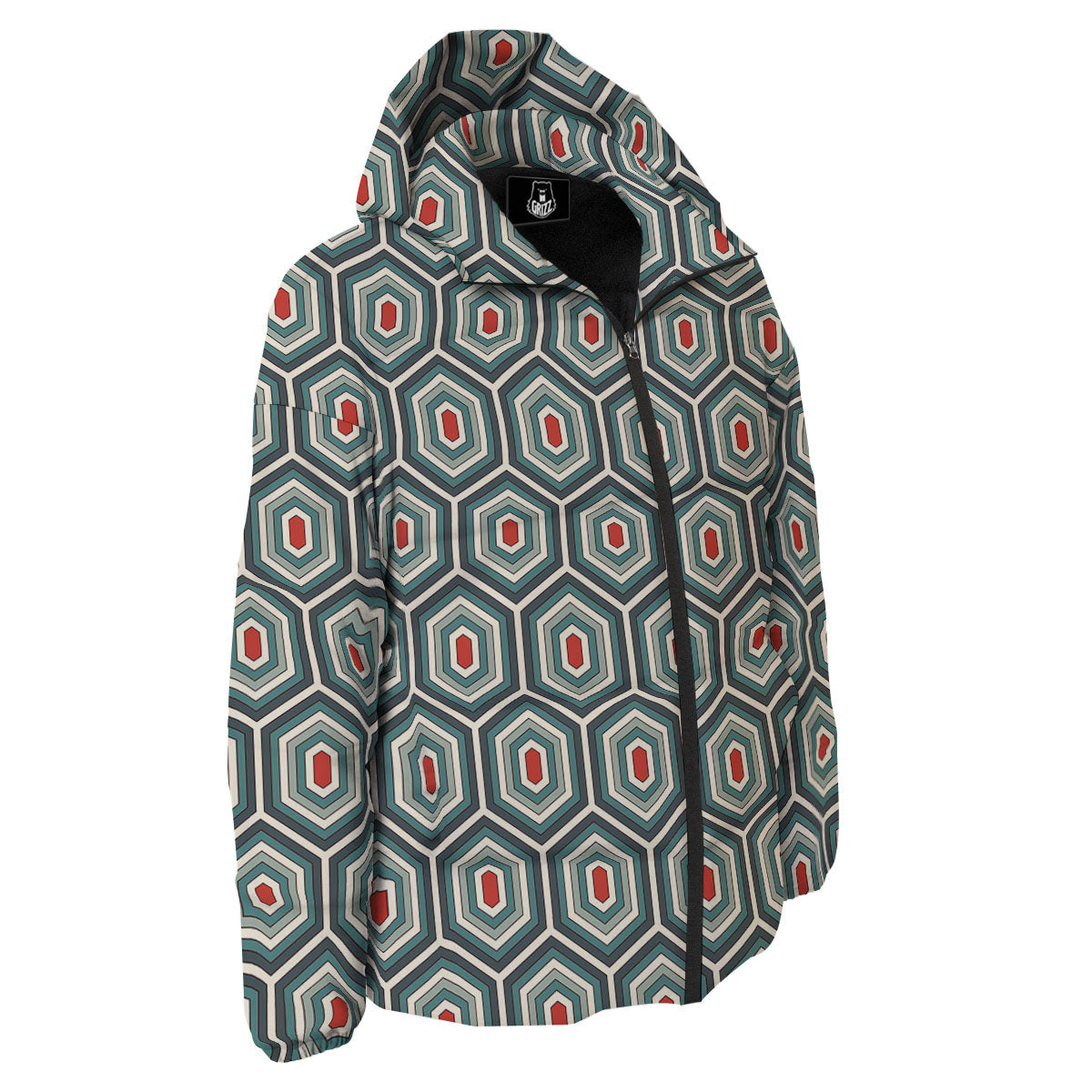 Shell Turtle Print Pattern Down Jacket-grizzshop