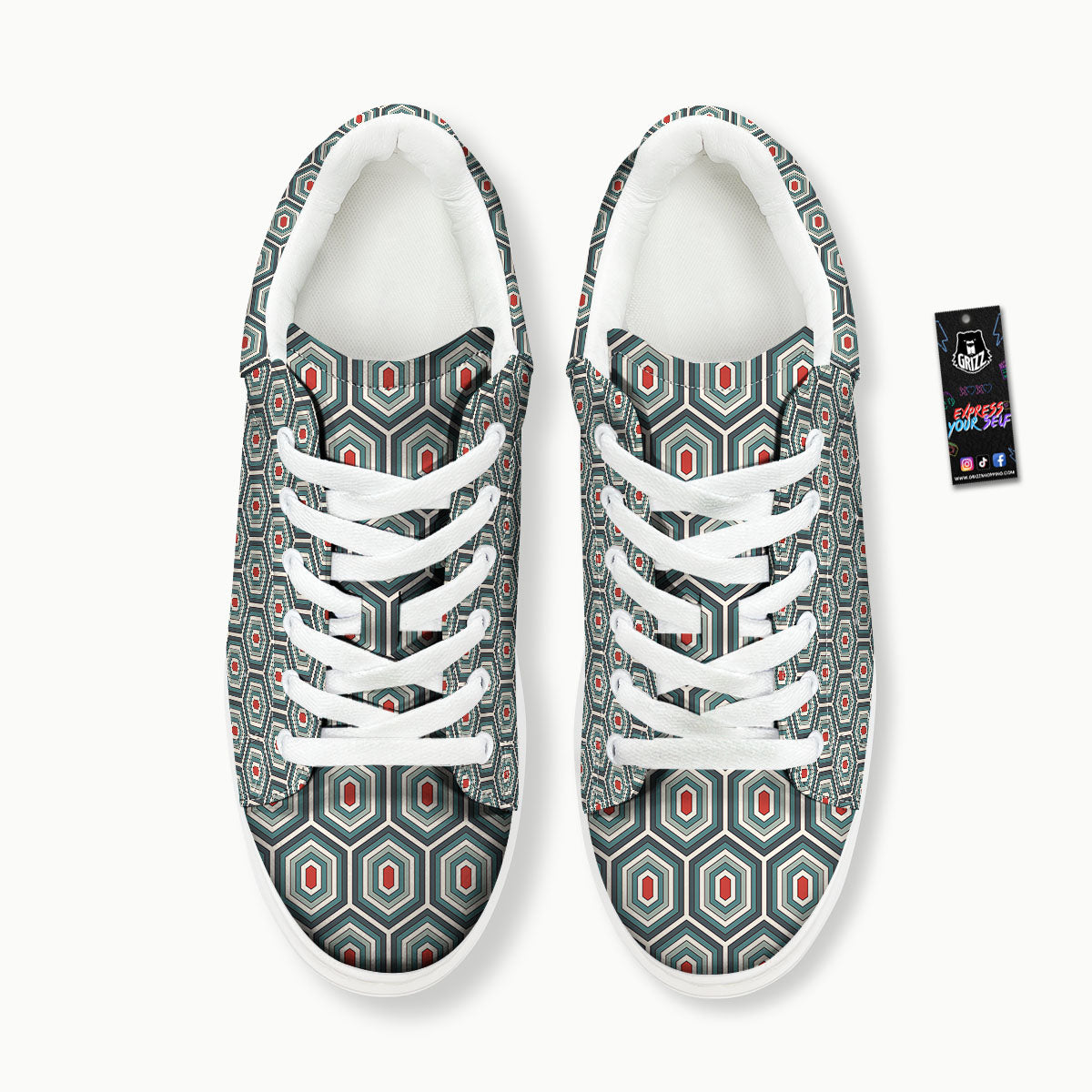 Shell Turtle Print Pattern Platform Shoes-grizzshop