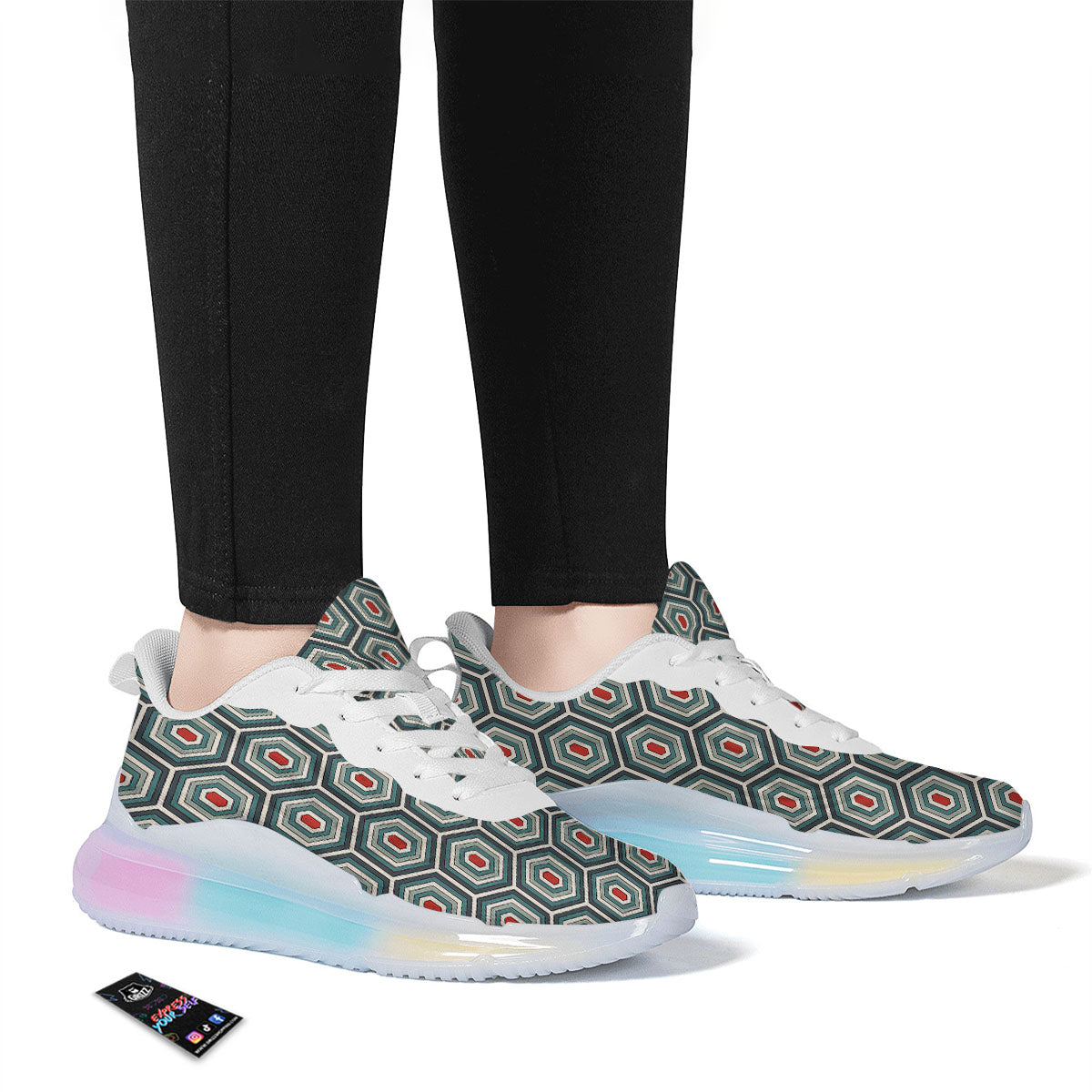 Shell Turtle Print Pattern Running Sneakers-grizzshop