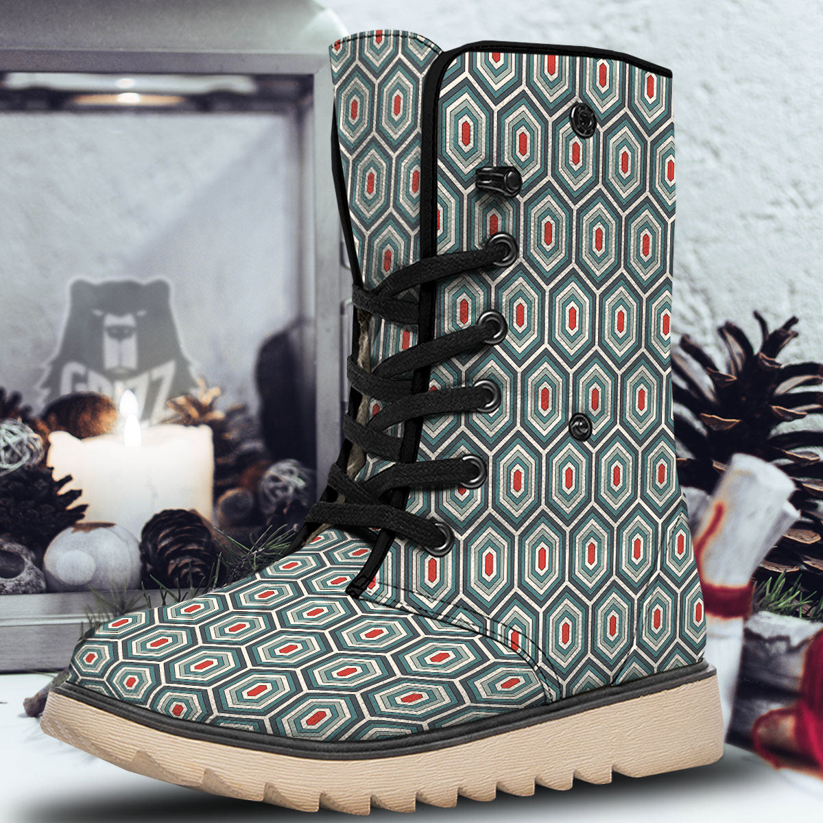 Shell Turtle Print Pattern Snow Boots-grizzshop