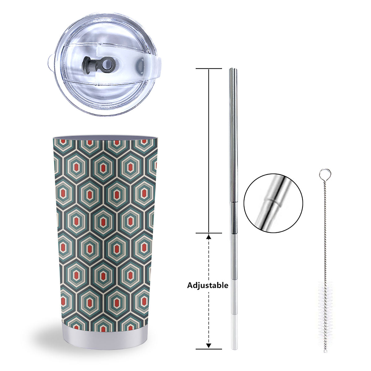 Shell Turtle Print Pattern Tumbler-grizzshop