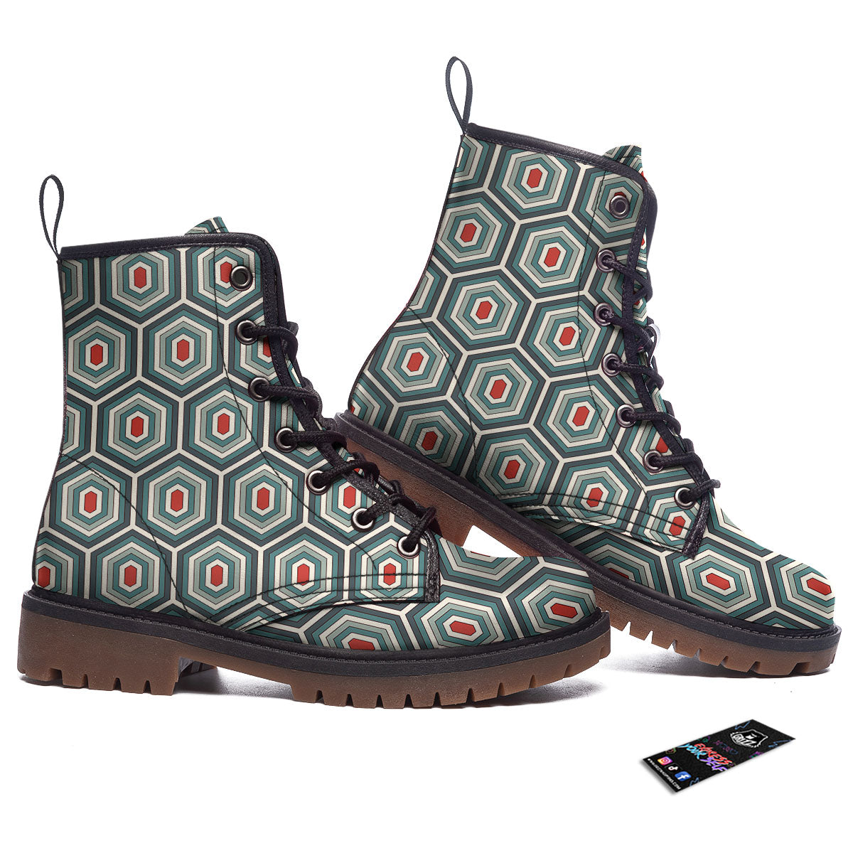 Shell Turtle Print Pattern Work Boots-grizzshop