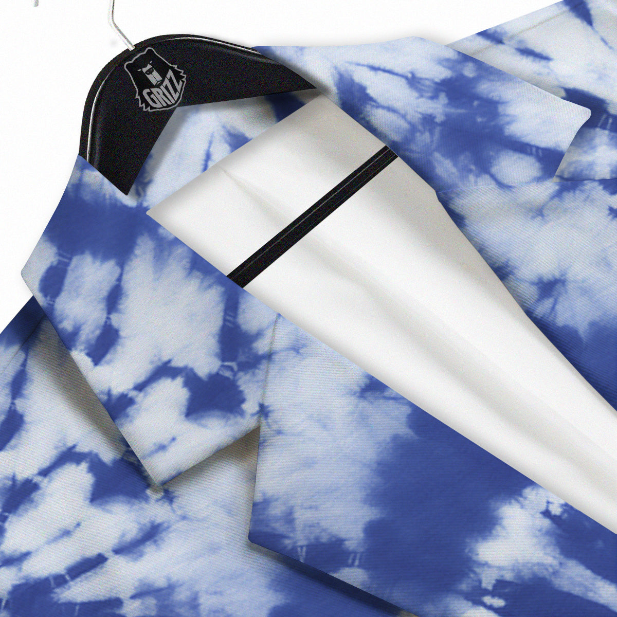 Shibori Blue Print Men's Sport Coat-grizzshop
