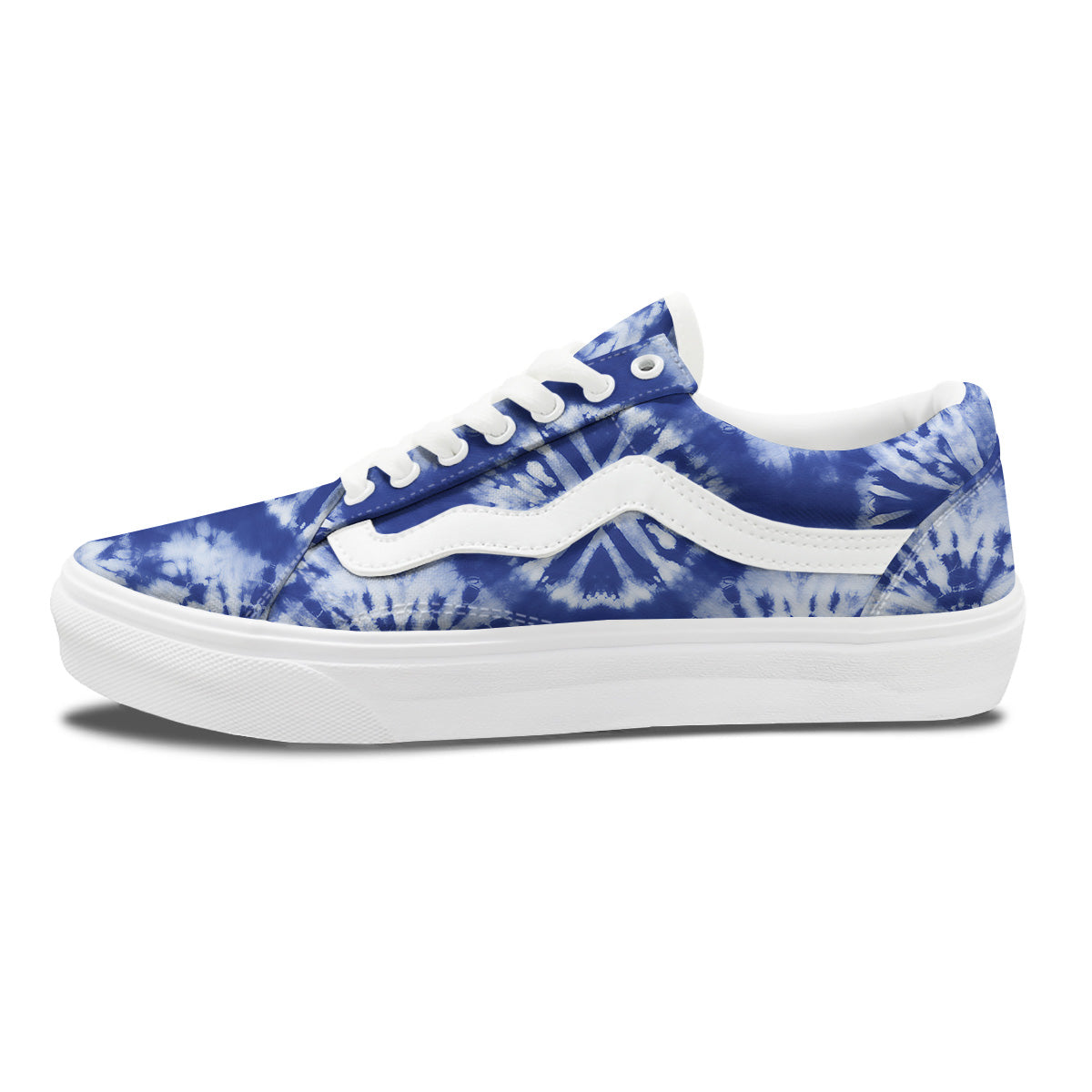 Shibori Blue Print Skate Shoes-grizzshop