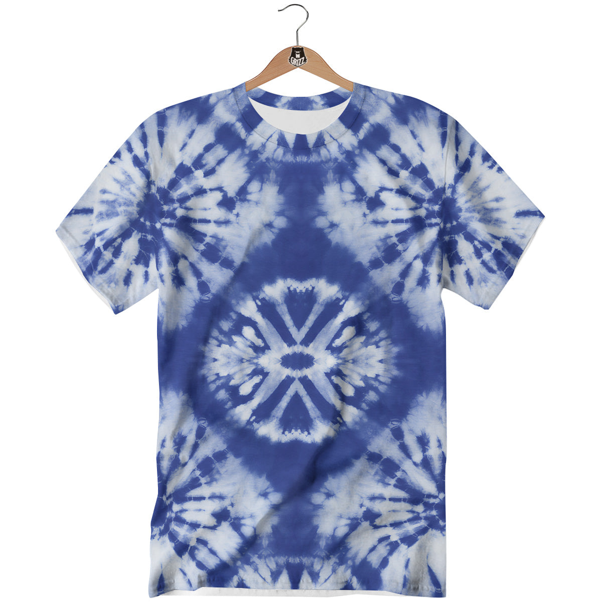 Shibori Blue Print T-Shirt-grizzshop
